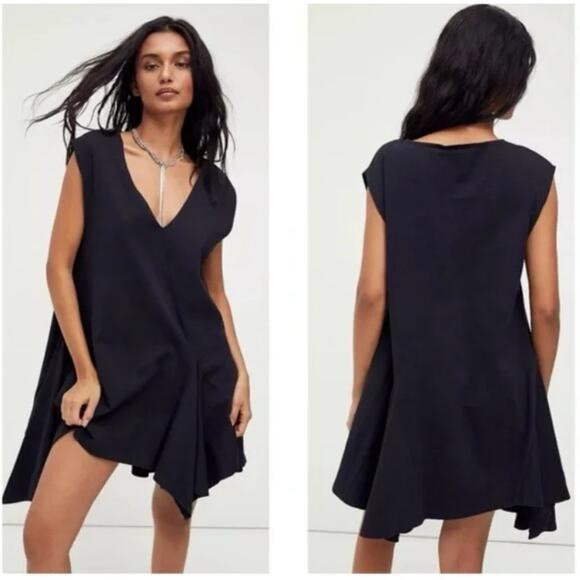 Free People Beach Fresca Dress Size M Maroon Red Cotton Oversized Flowy Mini - Picture 2 of 9